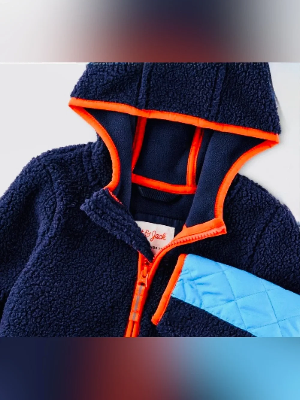Cat & Jack Toddler Navy Blue Fleece Quilted Zip-Up Jacket - Size 5T